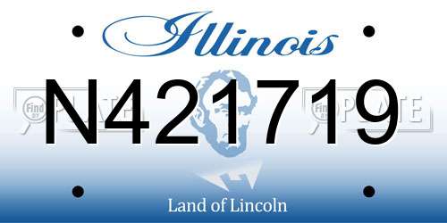 N421719 Illinois License Plate
