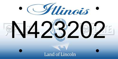 N423202 Illinois License Plate