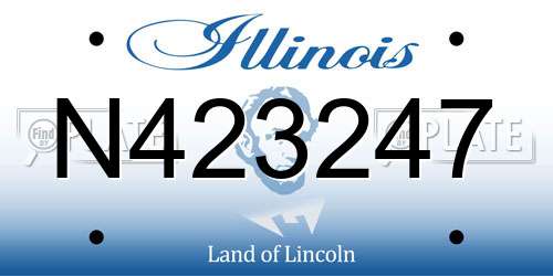 N423247 Illinois License Plate