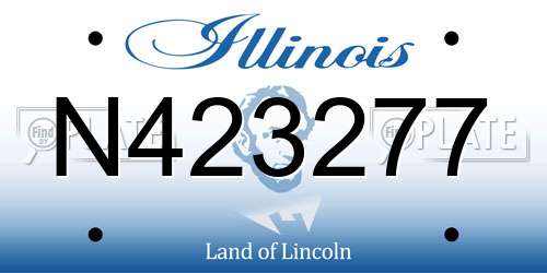 N423277 Illinois License Plate