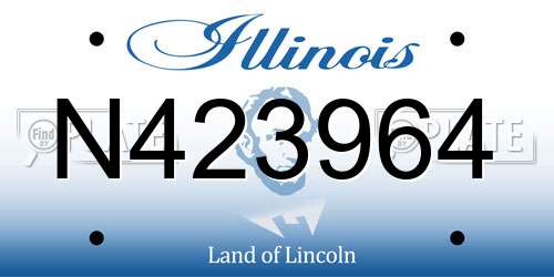 N423964 Illinois License Plate