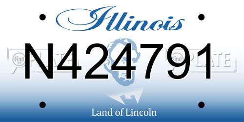 N424791 Illinois License Plate