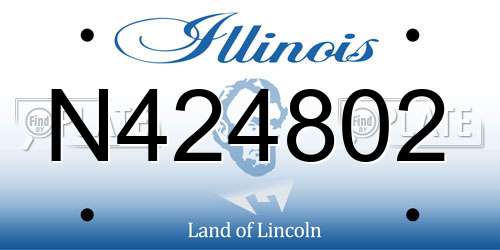 N424802 Illinois License Plate