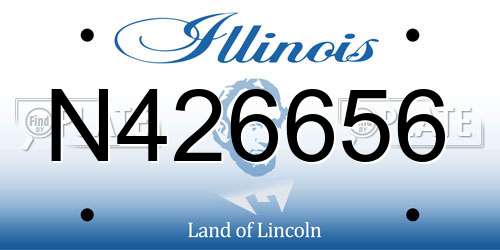 N426656 Illinois License Plate
