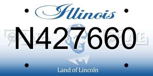 N427660 Illinois License Plate
