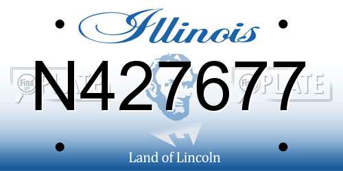 N427677 Illinois License Plate