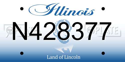 N428377 Illinois License Plate