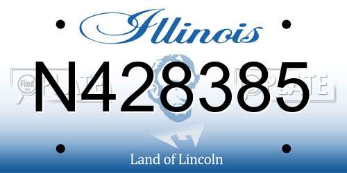 N428385 Illinois License Plate