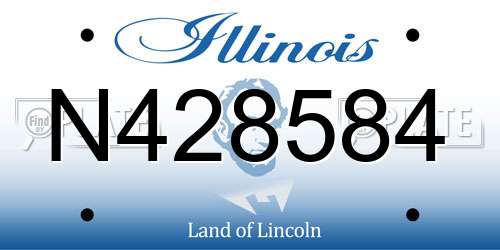 N428584 Illinois License Plate