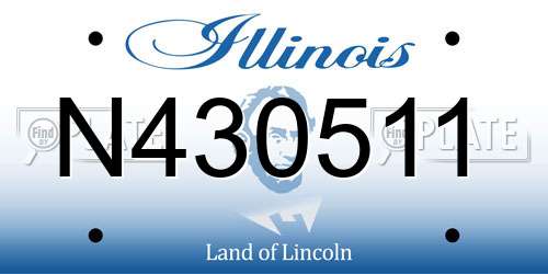 N430511 Illinois License Plate