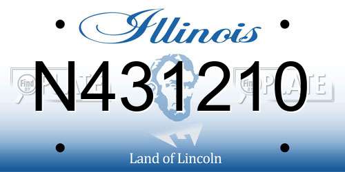 N431210 Illinois License Plate