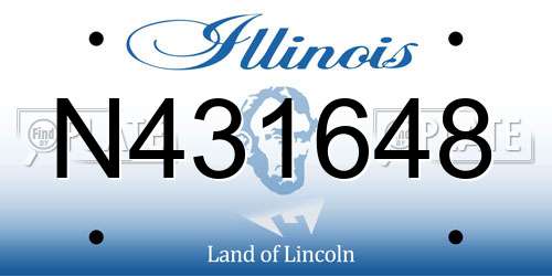 N431648 Illinois License Plate