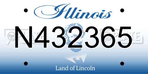 N432365 Illinois License Plate