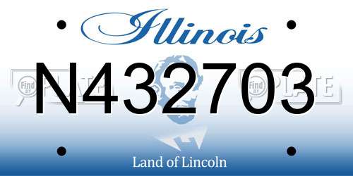 N432703 Illinois License Plate
