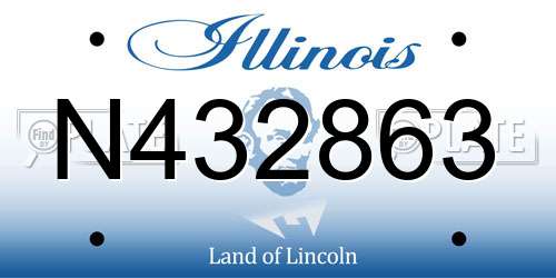 N432863 Illinois License Plate