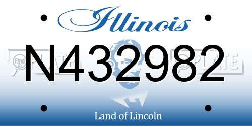 N432982 Illinois License Plate