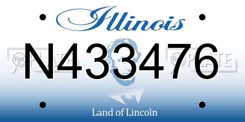 N433476 Illinois License Plate