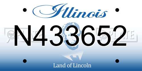 N433652 Illinois License Plate