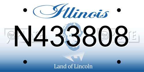 N433808 Illinois License Plate