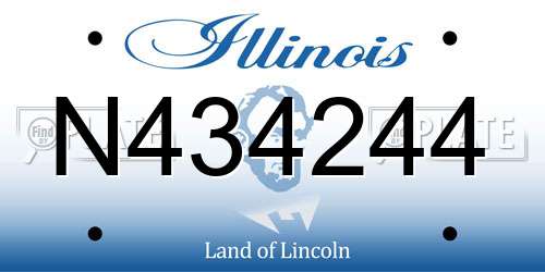 N434244 Illinois License Plate