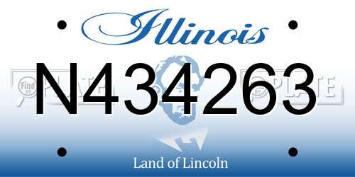 N434263 Illinois License Plate