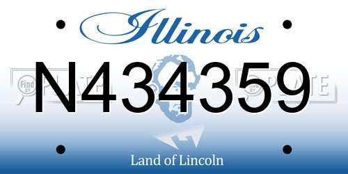 N434359 Illinois License Plate