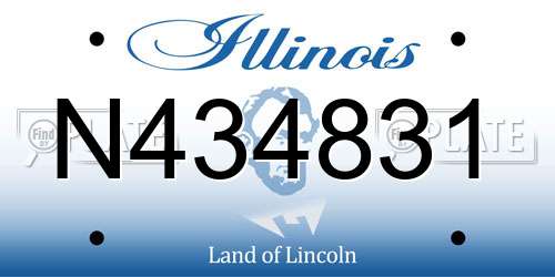 N434831 Illinois License Plate