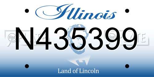 N435399 Illinois License Plate