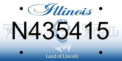 N435415 Illinois License Plate