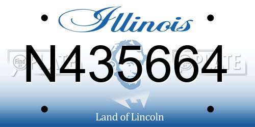 N435664 Illinois License Plate