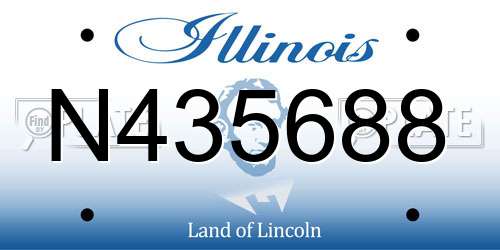 N435688 Illinois License Plate