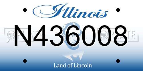 N436008 Illinois License Plate