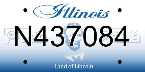 N437084 Illinois License Plate