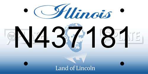 N437181 Illinois License Plate