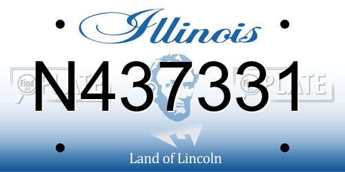 N437331 Illinois License Plate
