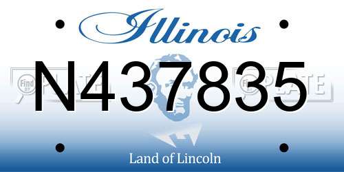 N437835 Illinois License Plate