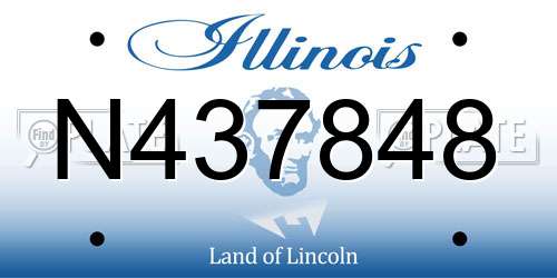 N437848 Illinois License Plate