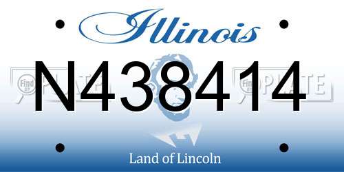 N438414 Illinois License Plate