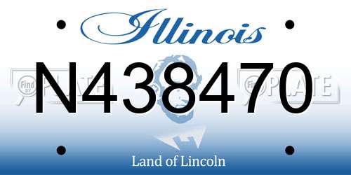 N438470 Illinois License Plate