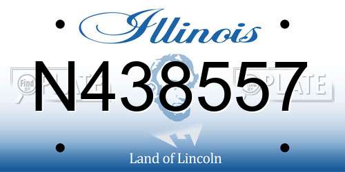 N438557 Illinois License Plate