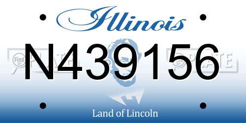 N439156 Illinois License Plate