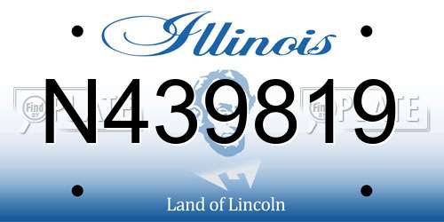 N439819 Illinois License Plate