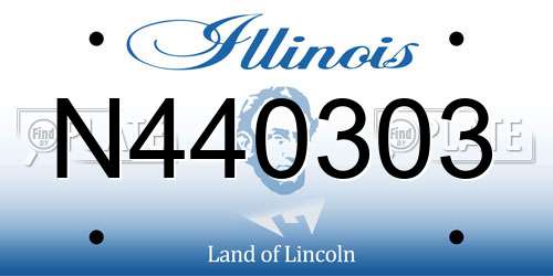 N440303 Illinois License Plate