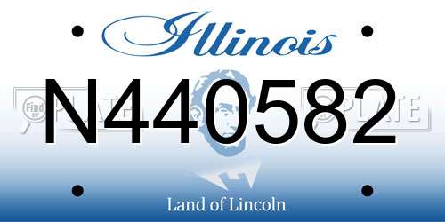 N440582 Illinois License Plate