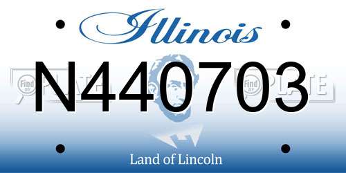 N440703 Illinois License Plate