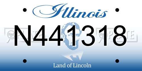N441318 Illinois License Plate
