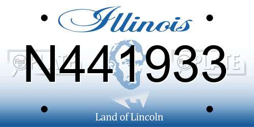 N441933 Illinois License Plate