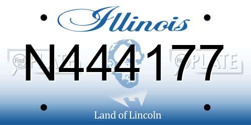 N444177 Illinois License Plate