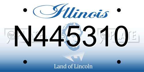N445310 Illinois License Plate