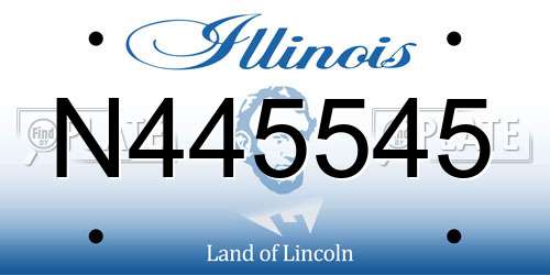 N445545 Illinois License Plate